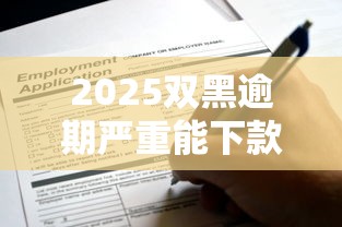 2025雙黑逾期嚴(yán)重能下款的平臺有哪些？實測這5家還能申請！