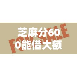 芝麻分600能借大額嗎？這幾個平臺審核快、額度高