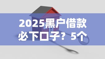 2025黑戶借款必下口子？5個實用方案深度解析
