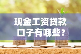 現(xiàn)金工資貸款口子有哪些？上班族必看的正規(guī)平臺推薦