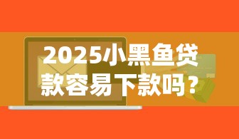 2025小黑魚貸款容易下款嗎？這幾個細節可能被忽略