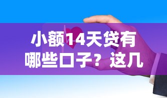 小額14天貸有哪些口子？這幾個平臺審核快、門檻低