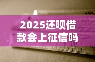 2025還唄借款會上征信嗎？一文說清征信規則和避坑指南