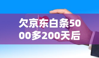 欠京東白條5000多200天后果嚴重嗎？真實經歷告訴你