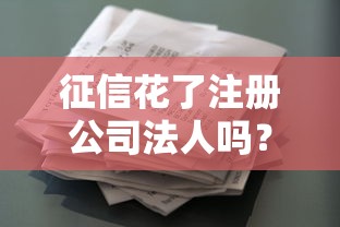 征信花了注冊公司法人嗎？這些貸款方案別錯過