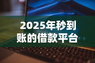 2025年秒到賬的借款平臺，哪些靠譜？實測這5家最快10秒放款！