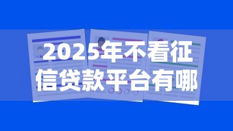 2025年不看征信貸款平臺有哪些？這5個選擇滿足不同需求