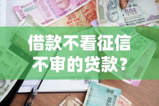 借款不看征信不審的貸款？這幾個辦法幫你解決資金難題