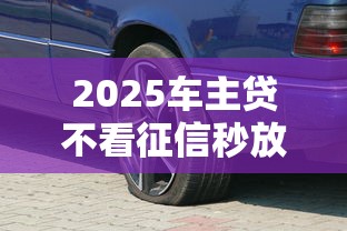 2025車主貸不看征信秒放款？這3個平臺實測放款快+額度高