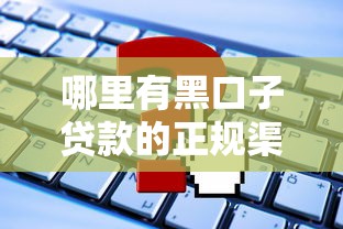 哪里有黑口子貸款的正規渠道？這些平臺或許能幫到你