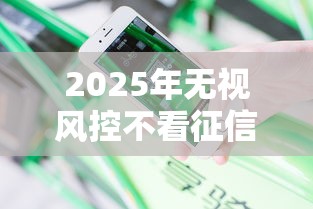 2025年無視風控不看征信的網貸，分享五個借款不看征信的平臺