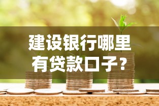建設銀行哪里有貸款口子？推薦這5個正規渠道