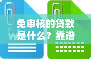 免審核的貸款是什么？靠譜嗎？一文講透申請流程與注意事項