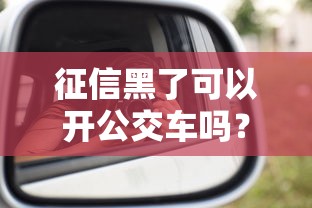 征信黑了可以開公交車嗎？職業門檻與貸款影響全解析