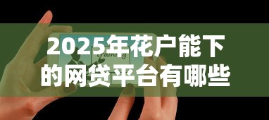 2025年花戶能下的網(wǎng)貸平臺有哪些？這幾款親測靠譜！