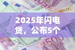 2025年閃電貸，公布5個先還利息后還本金的貸款平臺