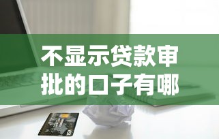 不顯示貸款審批的口子有哪些？實測5個不查征信的借款渠道